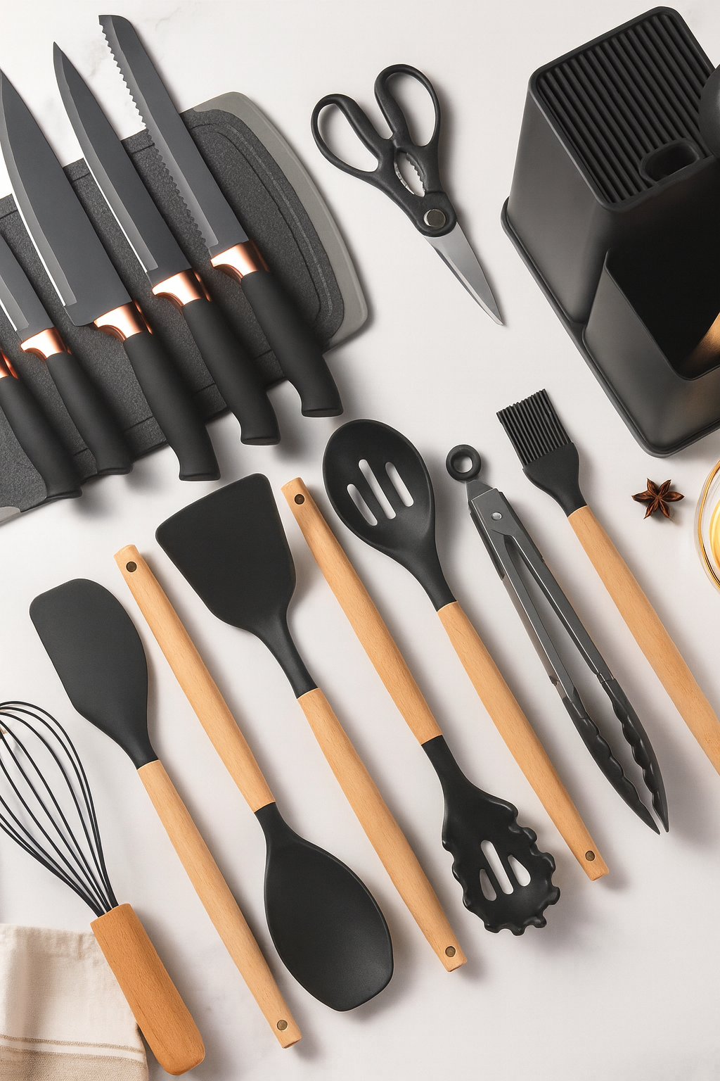 19 Pcs Kitchen Utensil Set Non Stick Cooking Tools Silicone Accessories