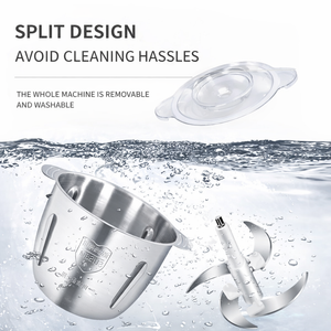 2L Electric Food Chopper 500W Stainless Steel Bowl with 2 Speed Push Button