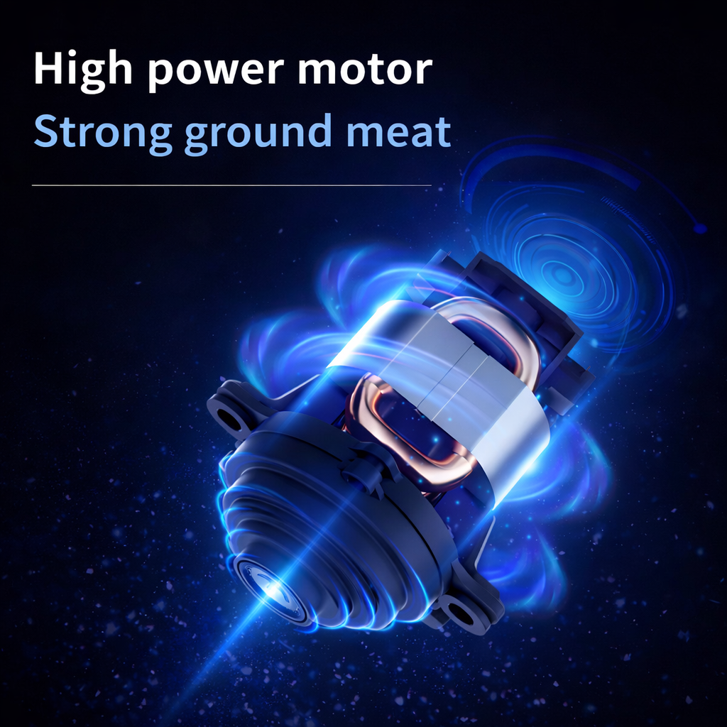 2L Electric Food Chopper 500W Stainless Steel Bowl with 2 Speed Push Button