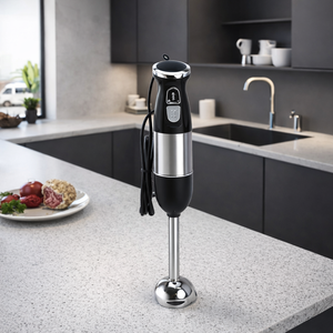 4 in 1 Hand Blender Set 500W Two Speed Stainless Steel Blades with Chopper Whisk and Beaker