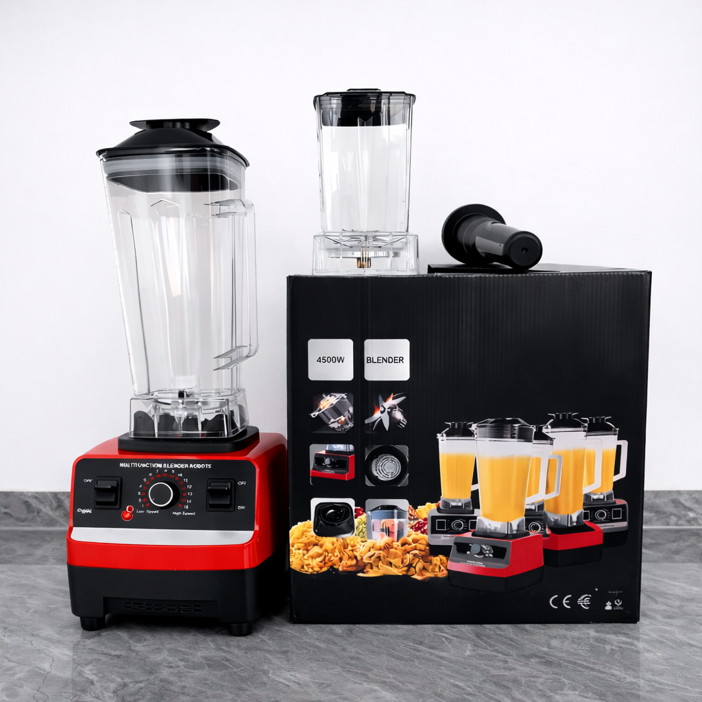 Double Jar High Power Kitchen Blender 4500W for Juice, Ice, Soy Milk & Soup