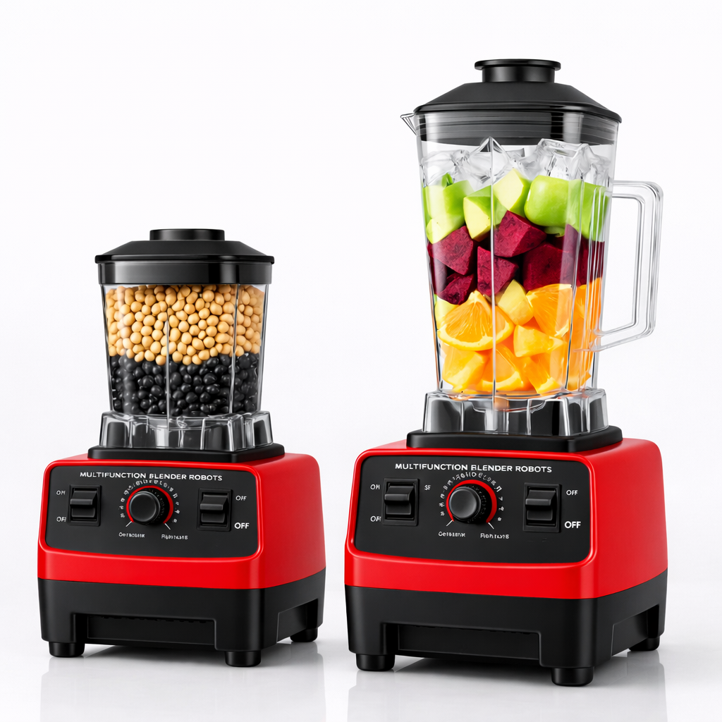 Double Jar High Power Kitchen Blender 4500W for Juice, Ice, Soy Milk & Soup