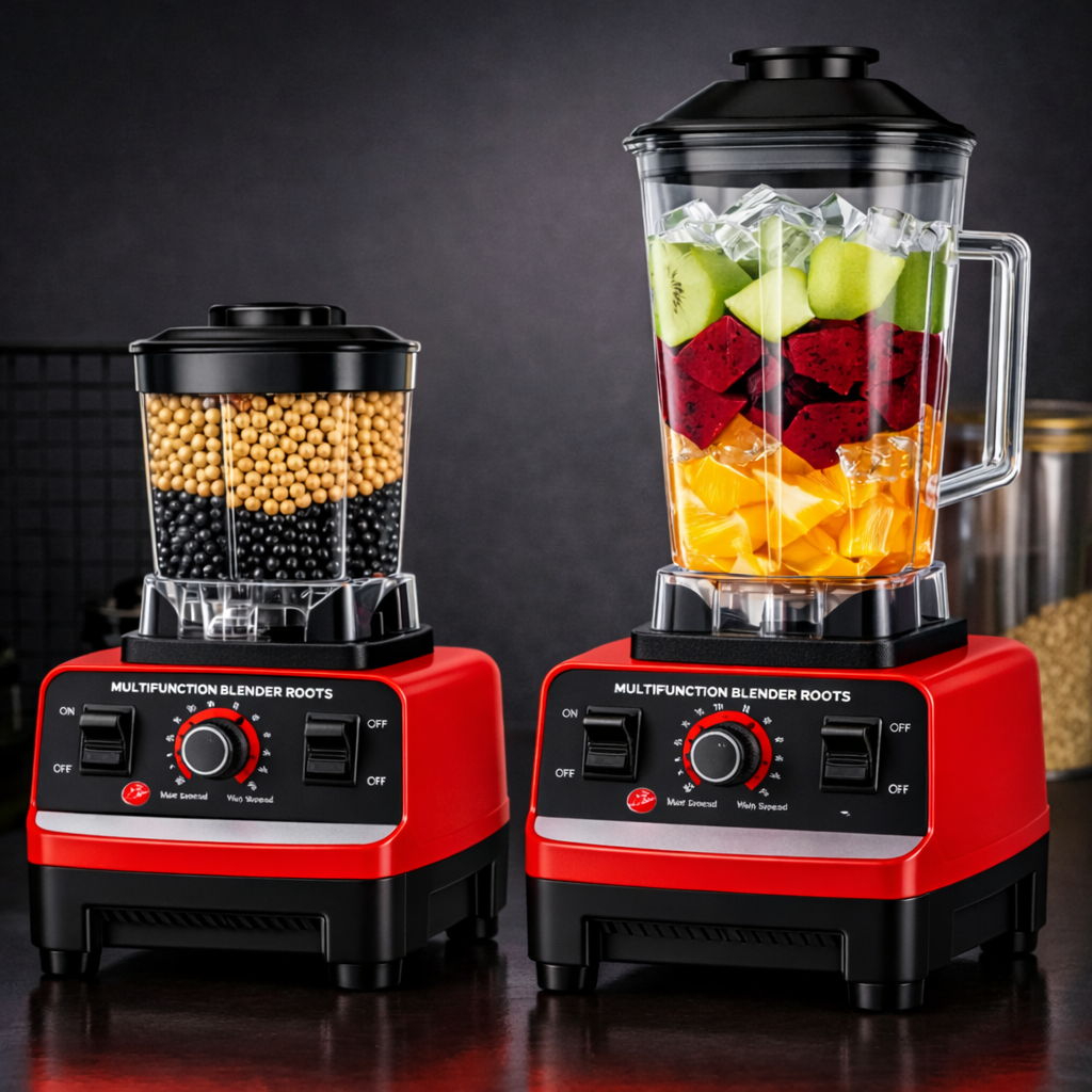 Double Jar High Power Kitchen Blender 4500W for Juice, Ice, Soy Milk & Soup