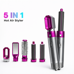 Hot Air Styler 5 in 1 with Interchangeable Attachments and Anti-Static Hair Protection