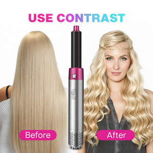 Hot Air Styler 5 in 1 with Interchangeable Attachments and Anti-Static Hair Protection