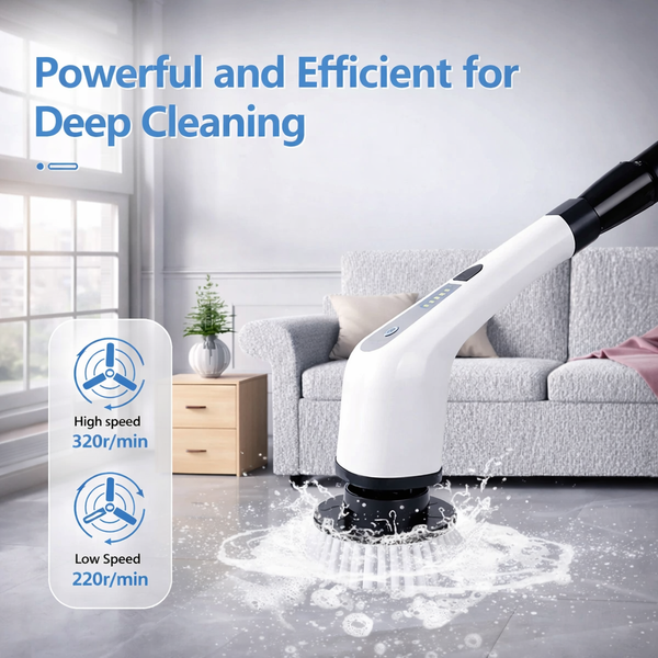 9 in 1 Electric Cleaning Brush 25W Rechargeable Power Scrubber with USB Type-C Charging