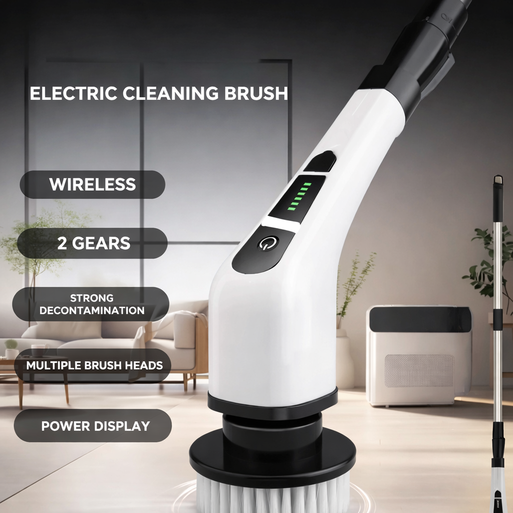 9 in 1 Electric Cleaning Brush 25W Rechargeable Power Scrubber with USB Type-C Charging