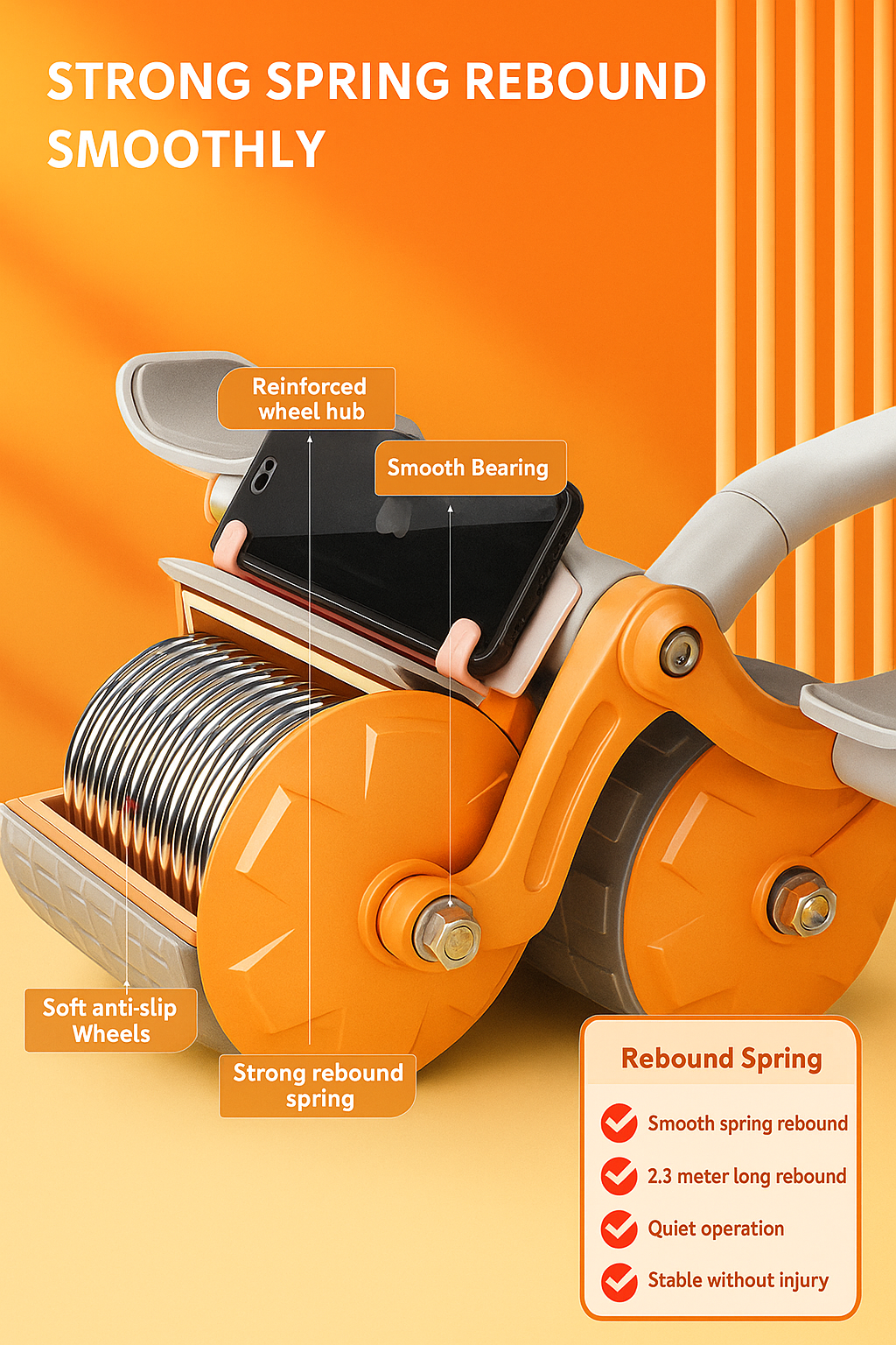 Ab Roller Gym Wheel Double Wheel Exercise Fitness Equipment