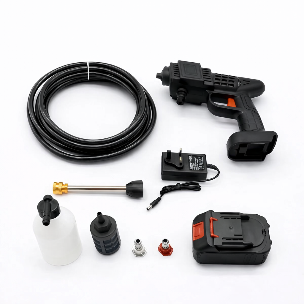 Car Washer Cleaning Gun with Double Lithium Battery 68Vh Portable Pressure Washer