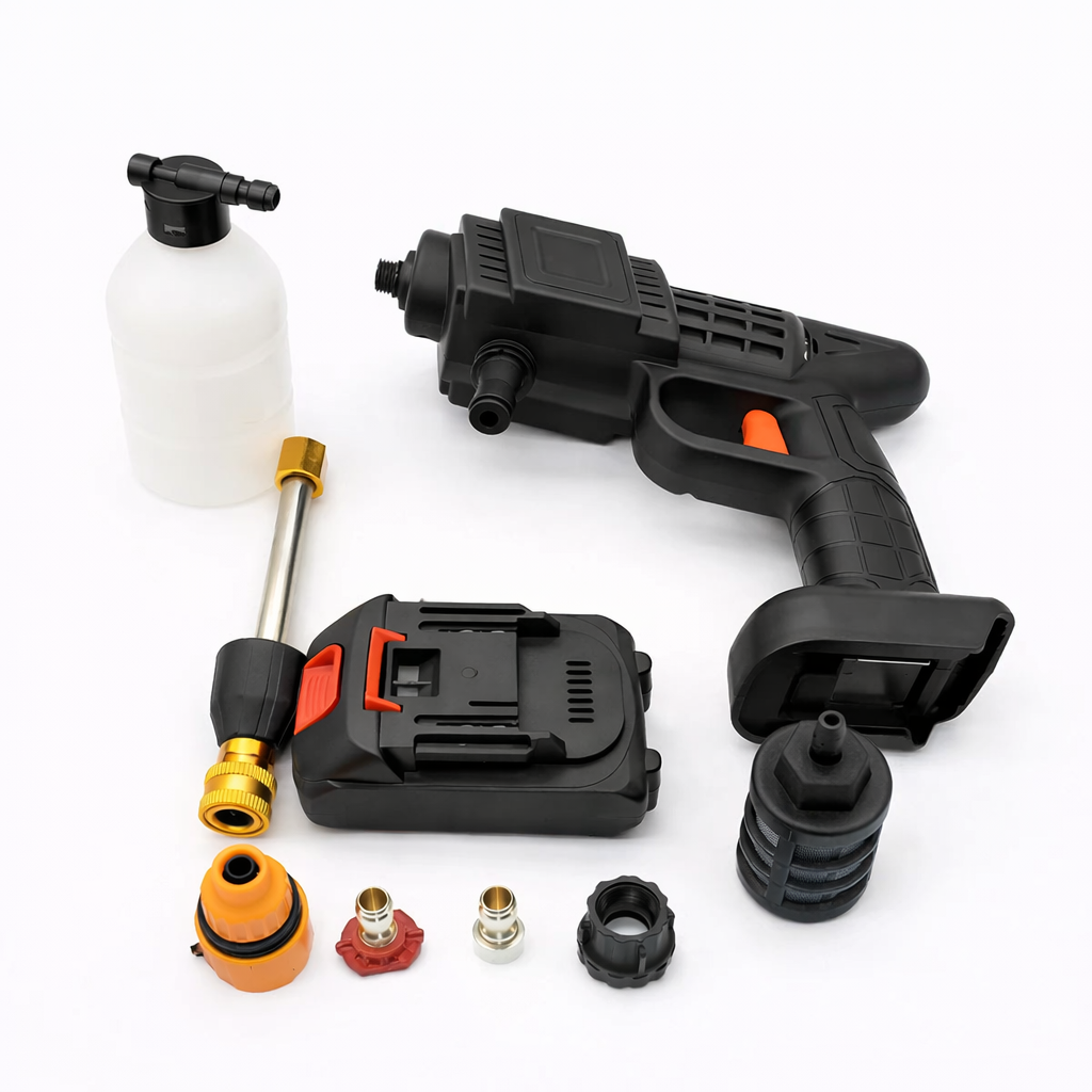 Car Washer Cleaning Gun with Double Lithium Battery 68Vh Portable Pressure Washer