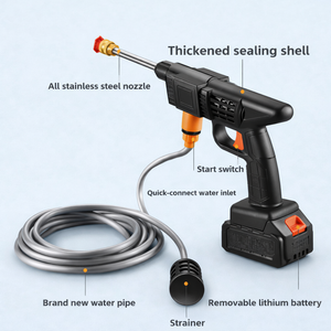 Car Washer Cleaning Gun with Double Lithium Battery 68Vh Portable Pressure Washer