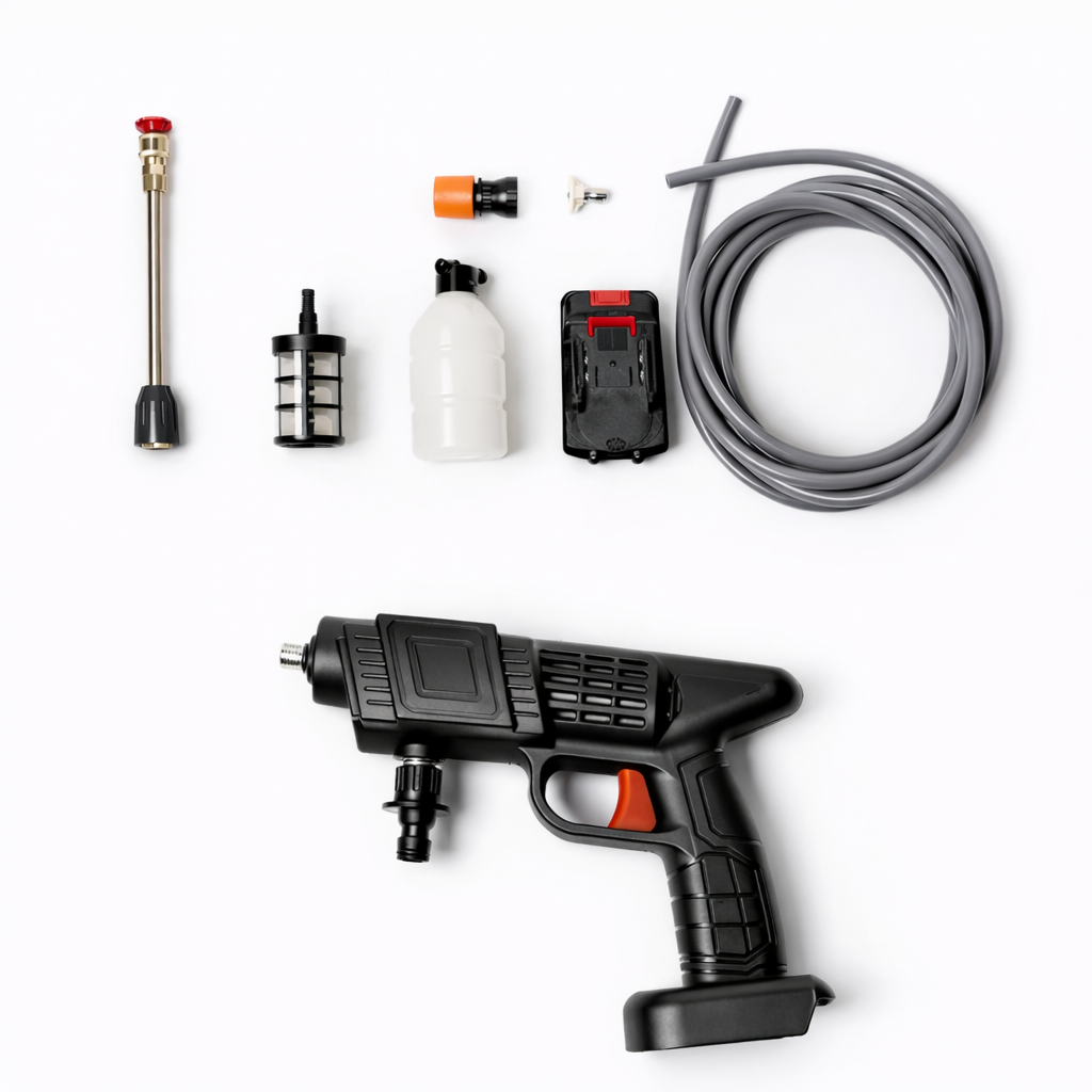 Car Washer Cleaning Gun with Double Lithium Battery 68Vh Portable Pressure Washer