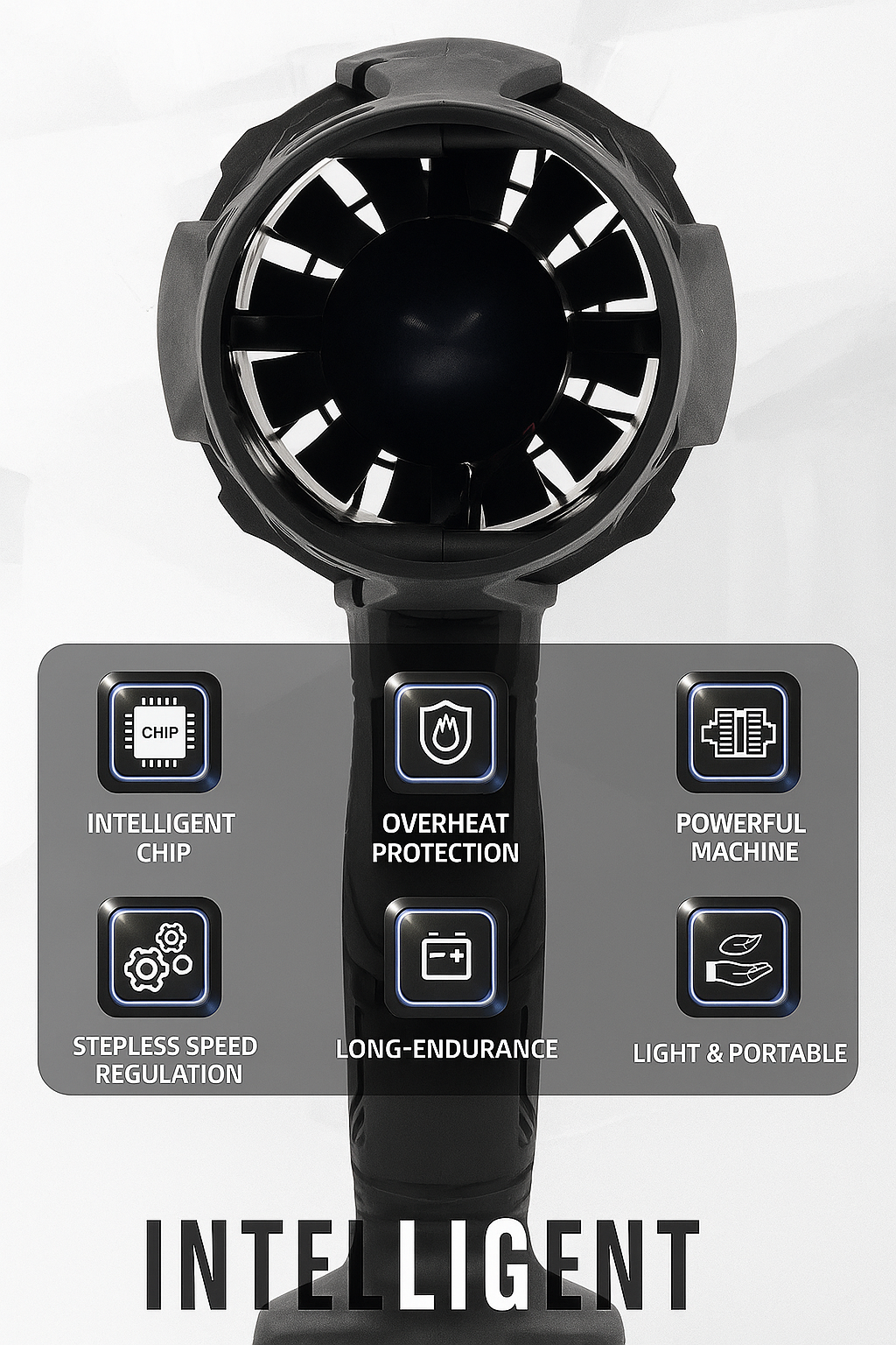 Power Violent Fan High Speed Rechargeable Portable Air Cooler