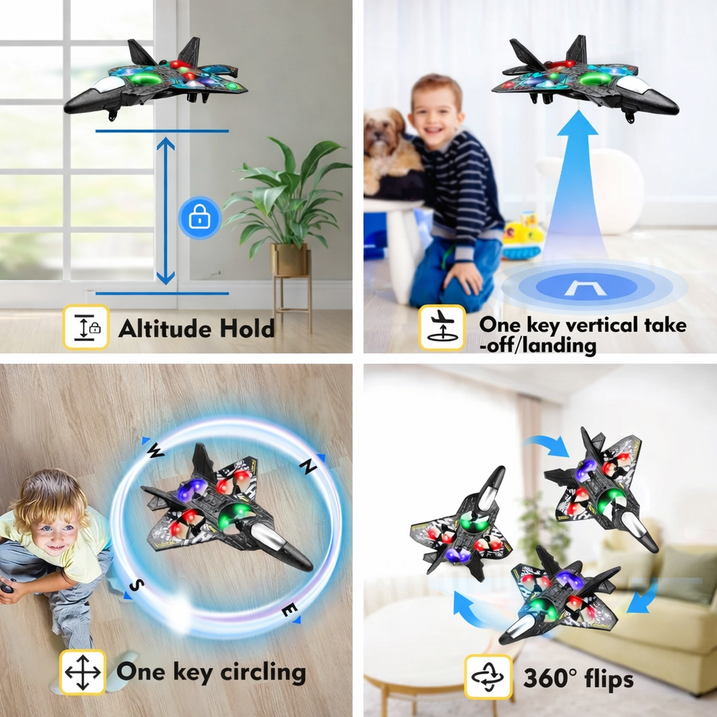 Remote Control Aeroplane Toy with 3.7V Rechargeable Battery and USB Charging