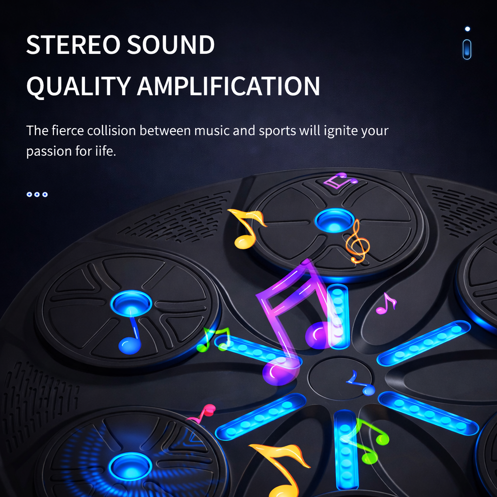 Boxing Punching Machine with LED Display, Sound Effects & Wall Mount Installation