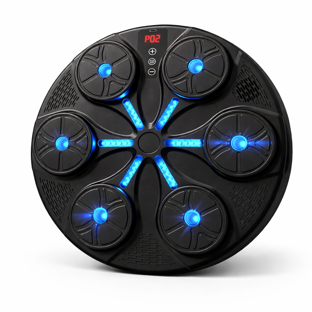 Boxing Punching Machine with LED Display, Sound Effects & Wall Mount Installation