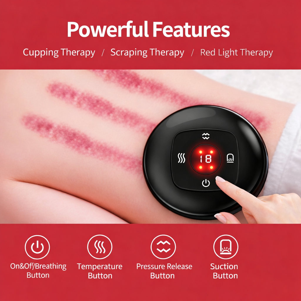 Intelligent Breathing Cupping Massage Instrument with Heat and Negative Pressure