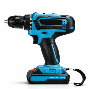 Double Lithium Cordless Electric Drill 128VF with 2 Rechargeable Batteries & Carry Case