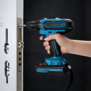 Double Lithium Cordless Electric Drill 128VF with 2 Rechargeable Batteries & Carry Case