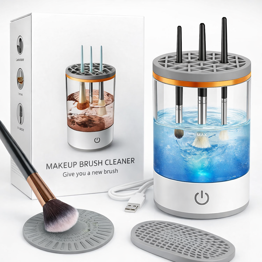 Electric Makeup Brush Cleaner with Automatic & Manual Cleaning Modes