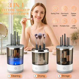 Electric Makeup Brush Cleaner with Automatic & Manual Cleaning Modes