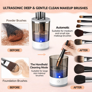 Electric Makeup Brush Cleaner with Automatic & Manual Cleaning Modes