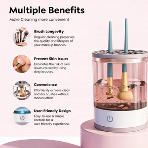 Electric Makeup Brush Cleaner with Automatic & Manual Cleaning Modes