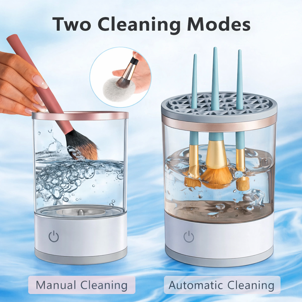 Electric Makeup Brush Cleaner with Automatic & Manual Cleaning Modes