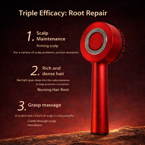 Multi-Functional Electric Massage Comb with Red Light Therapy, USB Rechargeable Scalp Massager