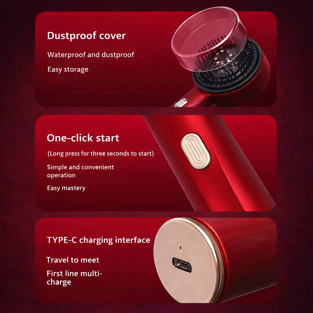 Multi-Functional Electric Massage Comb with Red Light Therapy, USB Rechargeable Scalp Massager