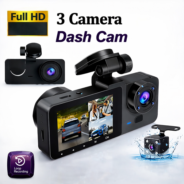 HD Vehicle Dash Camera DVR with 2.0" Screen, 170° Wide Angle, Loop Recording & G-Sensor