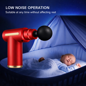 Massage Gun with Adjustable Intensity, 4 Interchangeable Massage Heads, USB Rechargeable