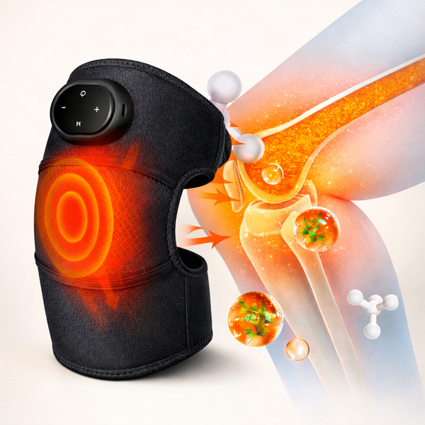 Multi-Functional Knee Massager with Heat & Vibration Rechargeable Cordless Massager