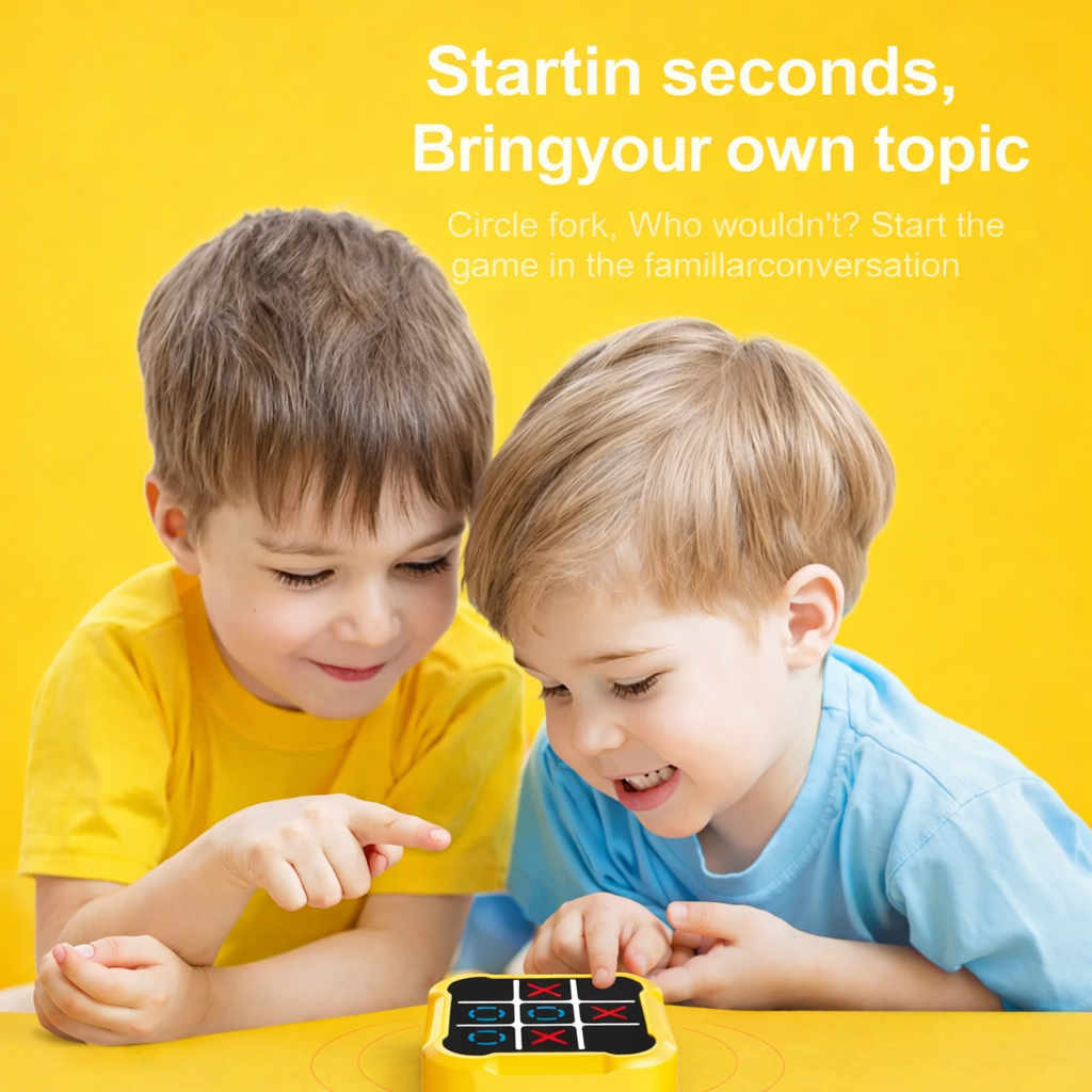 Tic Tac Toe Bolt Handheld Game Console for Kids and Adults Age 3+