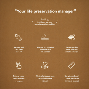 Vacuum Sealer Machine 90W Home Automatic Food Packing with 10 Bags